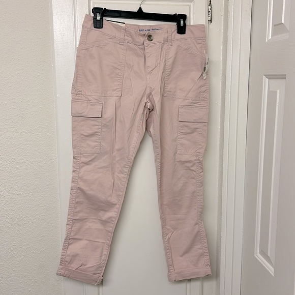 Gap NWT Pink Skinny Boyfriend Pants Cargo Pastel Size 6 Ankle Length khakis - Picture 2 of 10